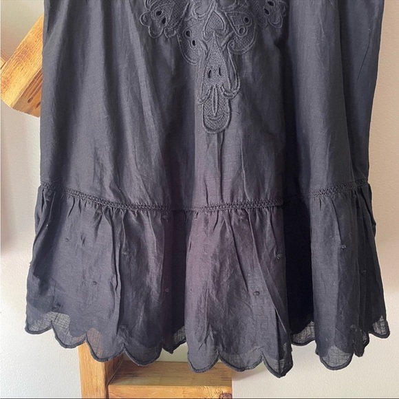 LET ME BE | Anthropologie Eyelet Lace Peplum Tank Top Size 4 - Picture 4 of 10